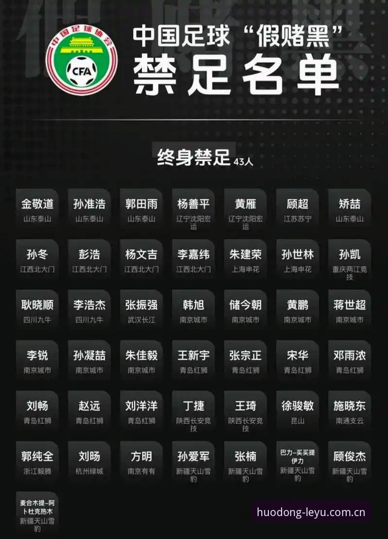 掌握足协禁足名单解读技巧，乐鱼体育攻略带你洞悉中国足球反腐动向